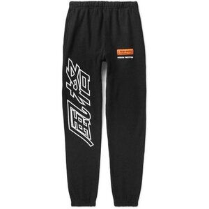 Heron Preston Tapered Printed Loopback Sweatpants Size L Mens Cotton-Jersey